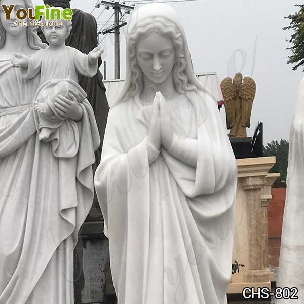 Outdoor Blessed Mother Virgin Mary Marble Statue for Sale