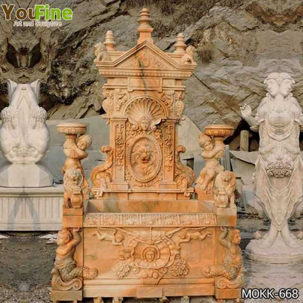 Large Outdoor Marble Statue Wall Fountain for Sale MOKK-668