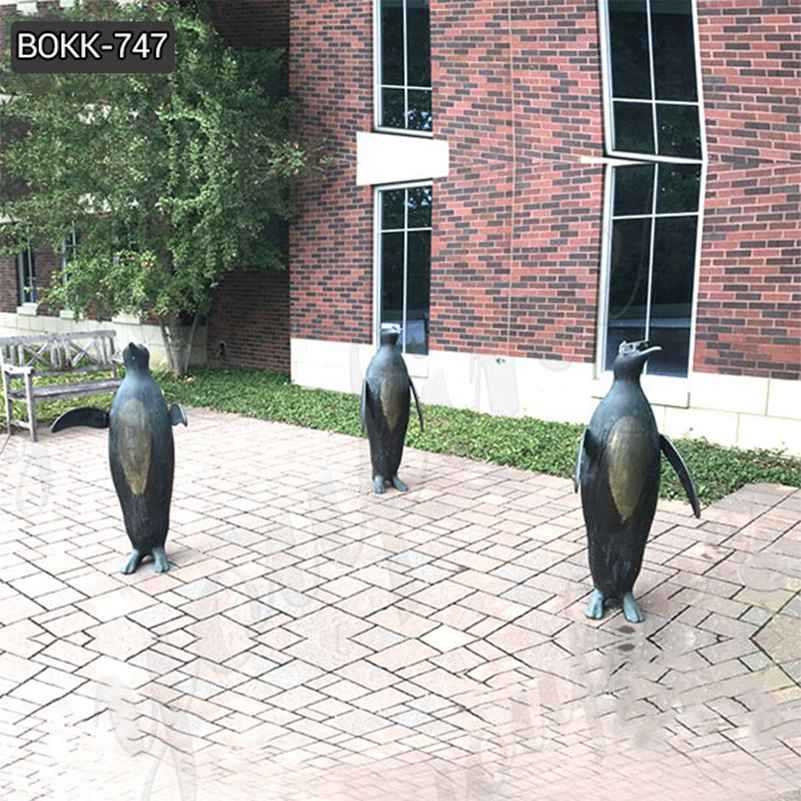 Outdoor Three Penguins Bronze Garden Statues Manufacturer BOKK-747