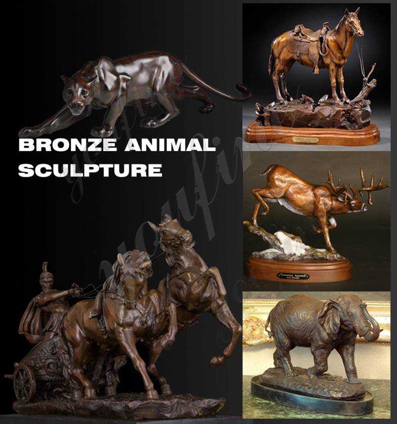 Solid bronze dog sculptures for sale