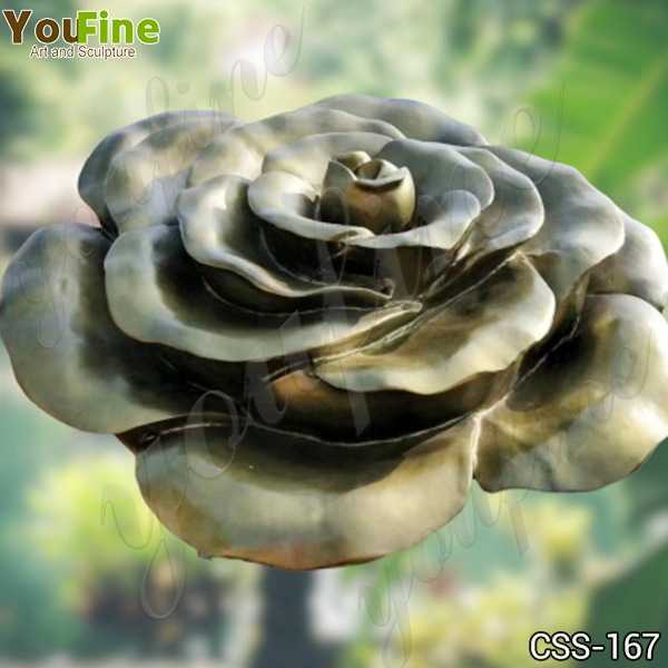 Beautiful Stainless Steel Flower Garden Sculpture Factory CSS-167