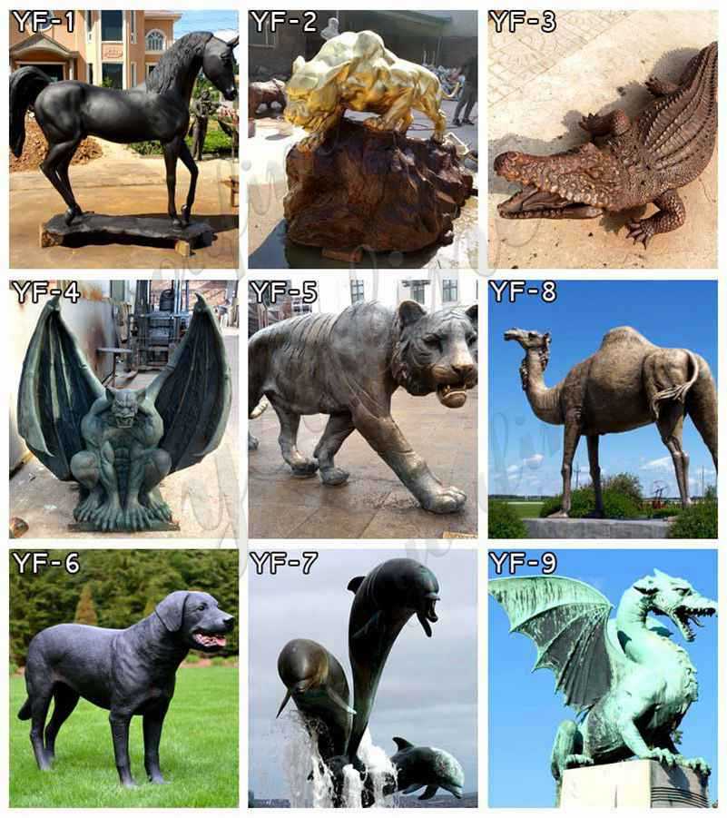animal statues and lawn ornaments