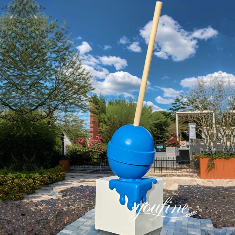 metal lollipop sculpture