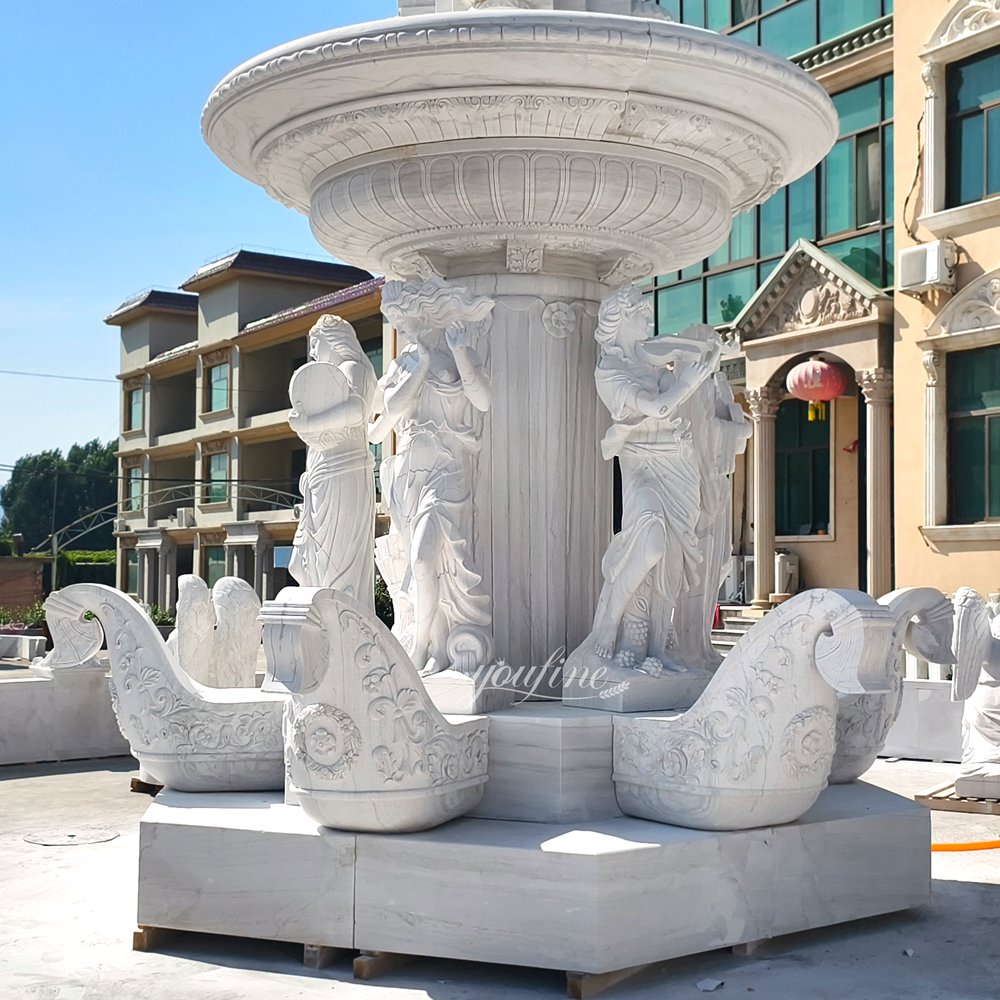 garden marble Sculpture Greek Fountain detail
