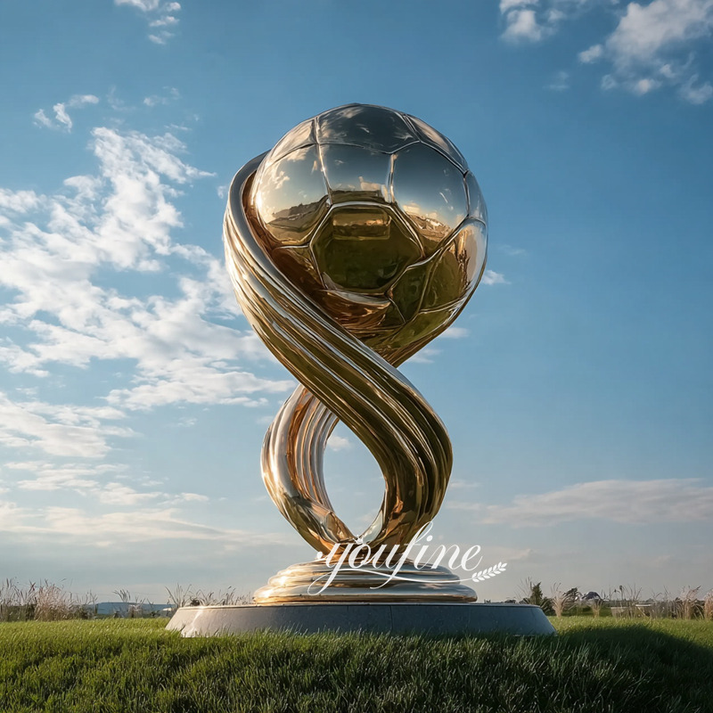 outdoor large football sculpture