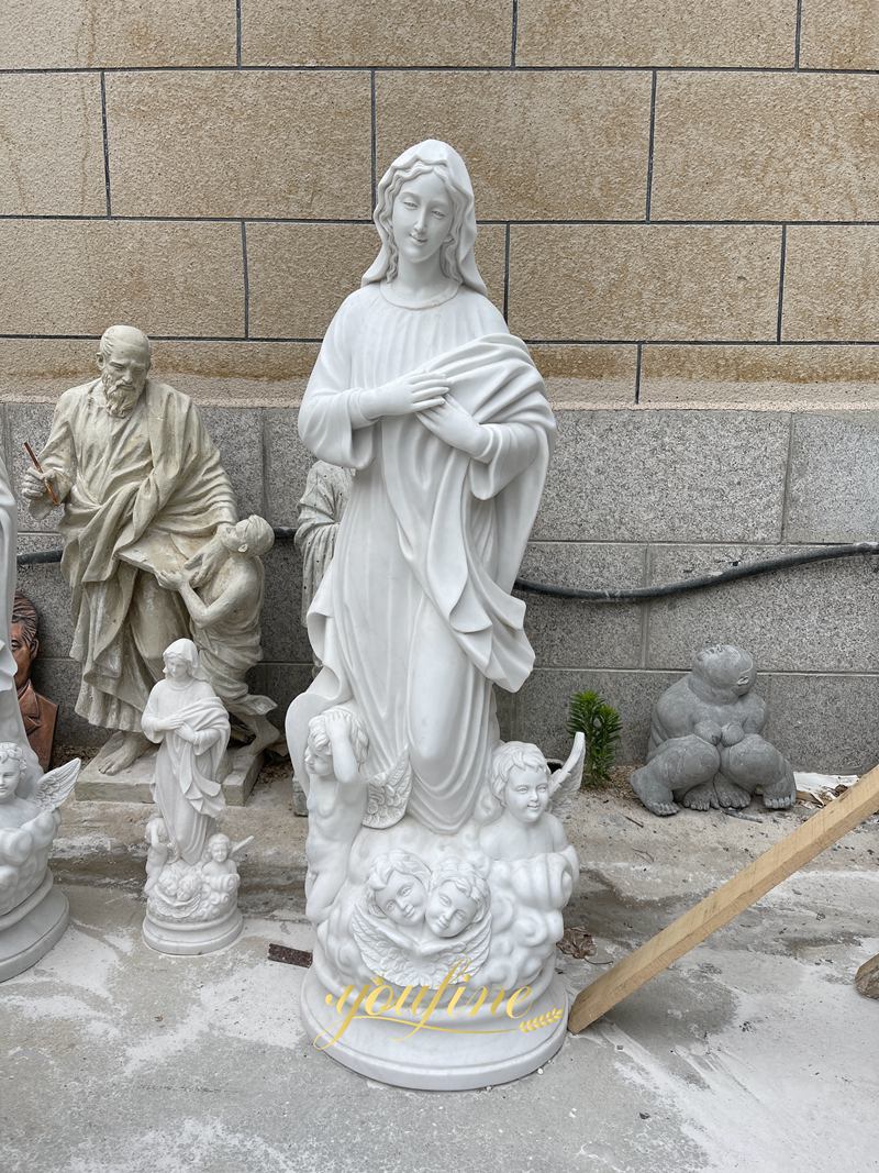 life size Marble mother mary outdoor