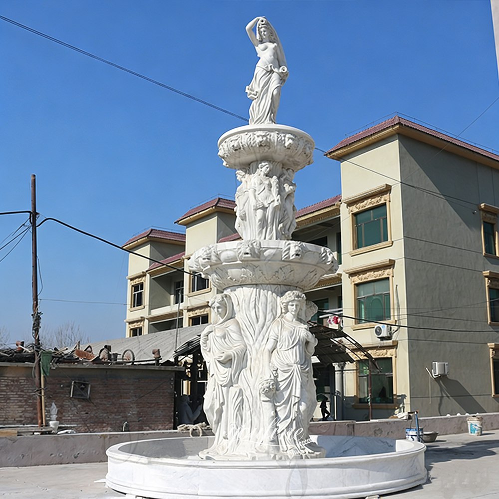 beautiful marble Female sculpture Water Feature