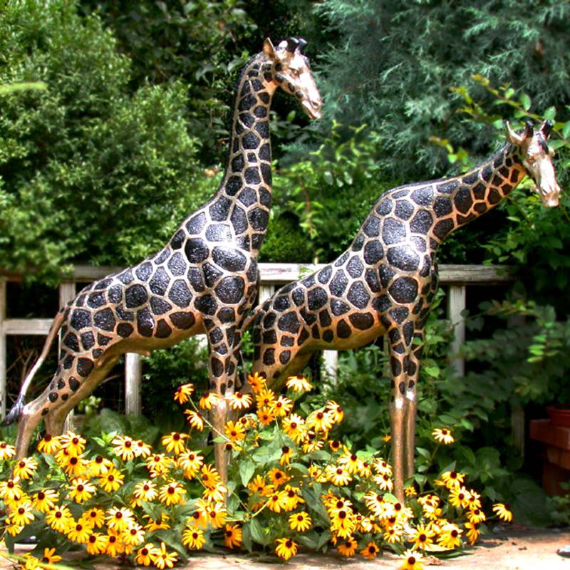Large Bronze Metal Giraffe Garden Statues Wholesale BOKK-823