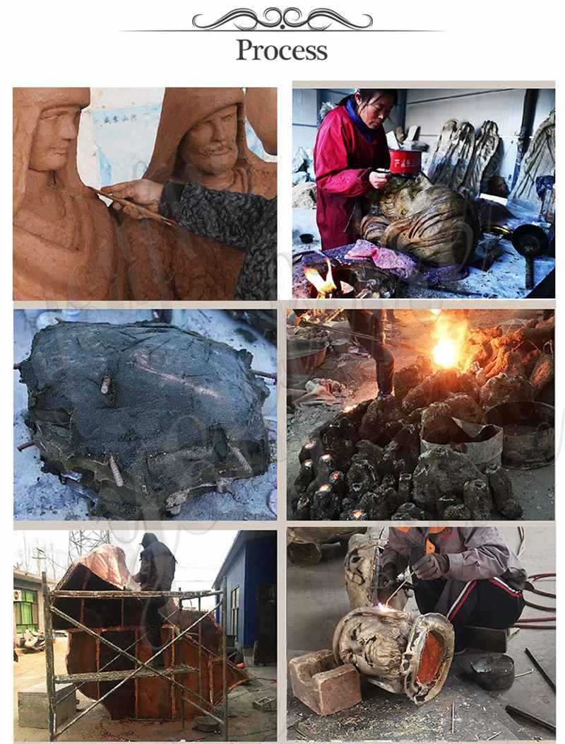 process of Life Size Bronze Saint Joseph Garden Statue