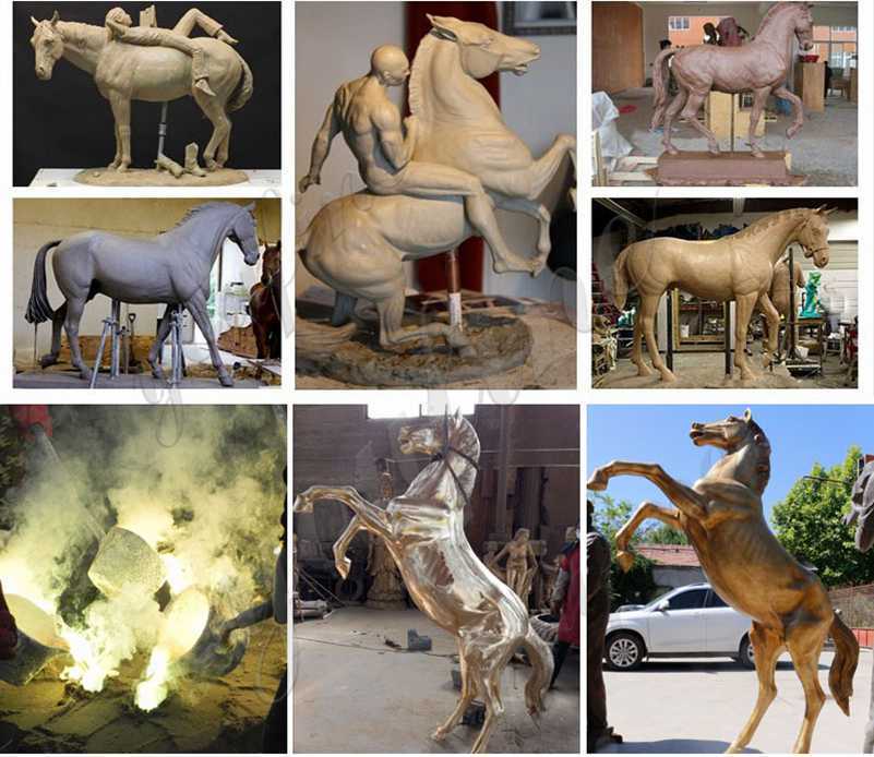 process of life size horse statues for sale