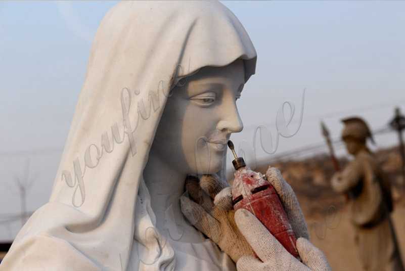 process of outdoor statues of mary