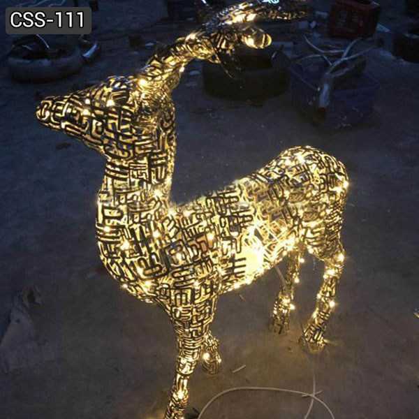 Abstract Stainless Steel Deer Sculpture Design from Factory