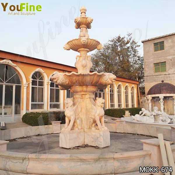 Large Animal Marble Water Fountain for Garden Decor Suppliers MOKK-674