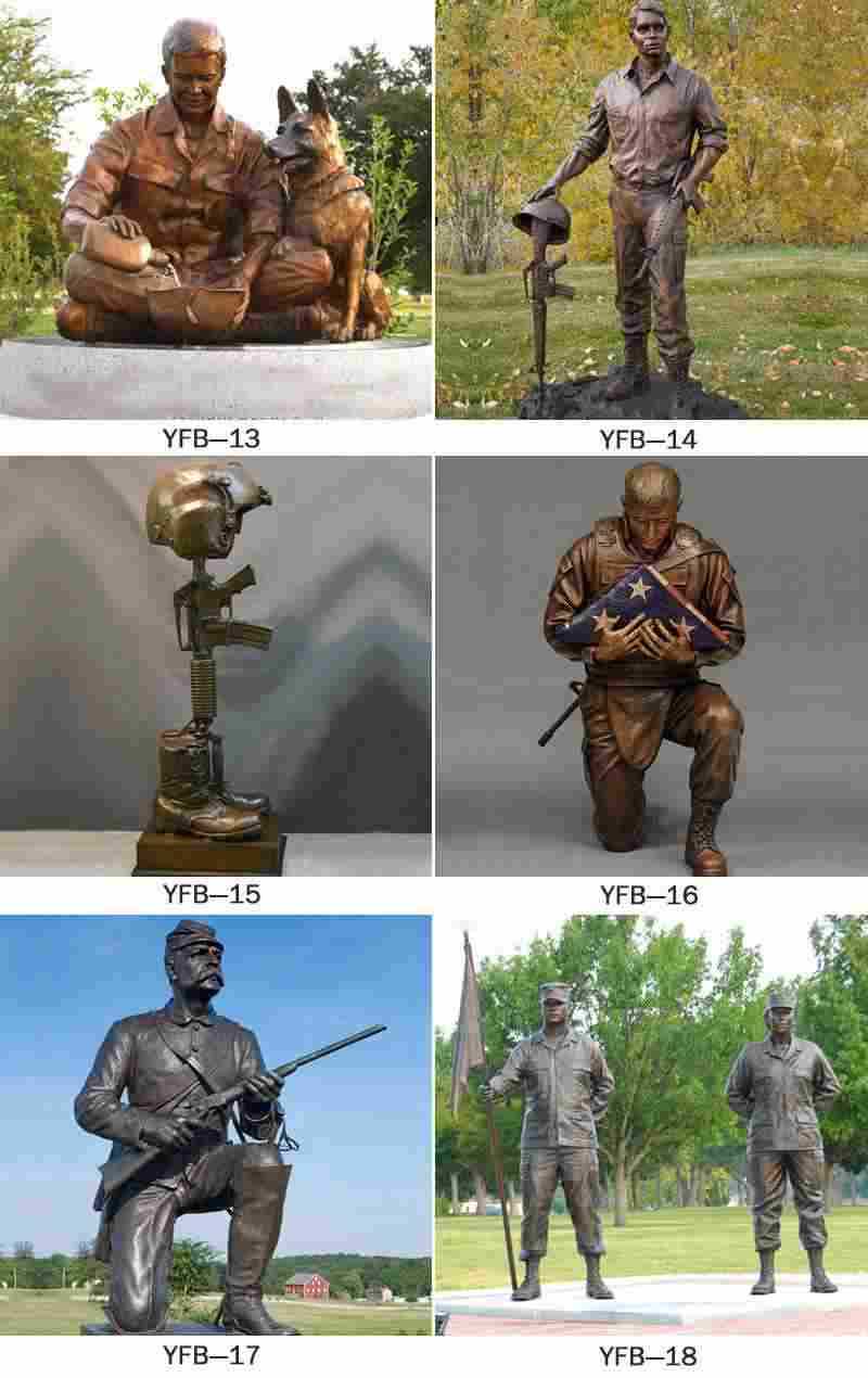 Bronze Battlefield Cross Sculpture