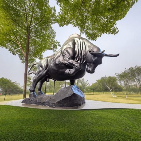 Bronze Bull Sculpture