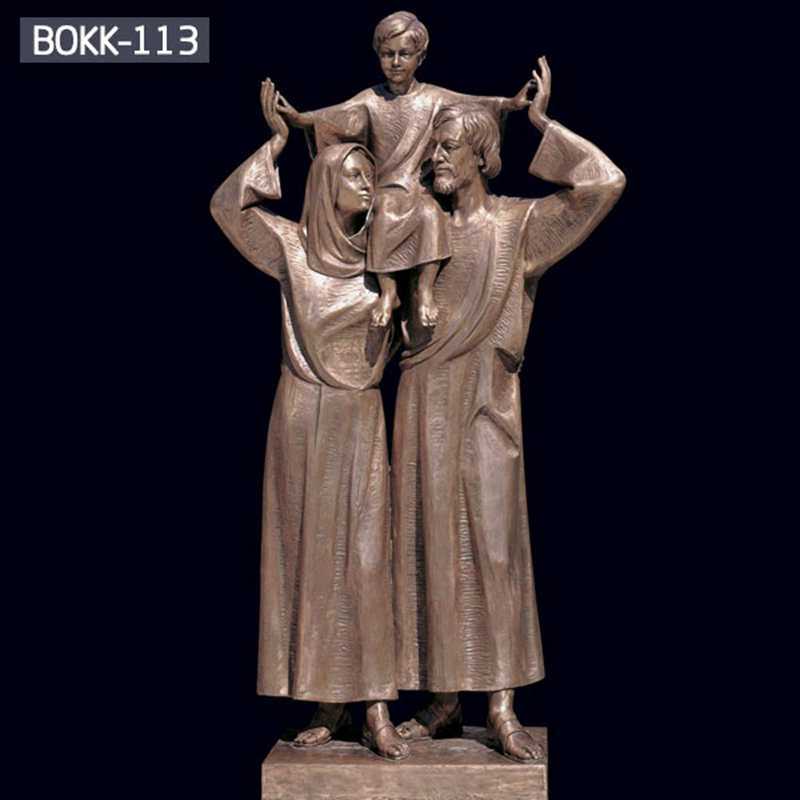 Bronze Holy Family Sculpture