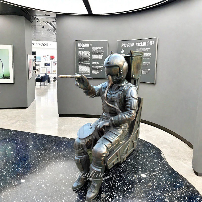 Bronze Life Size Spaceman Statue