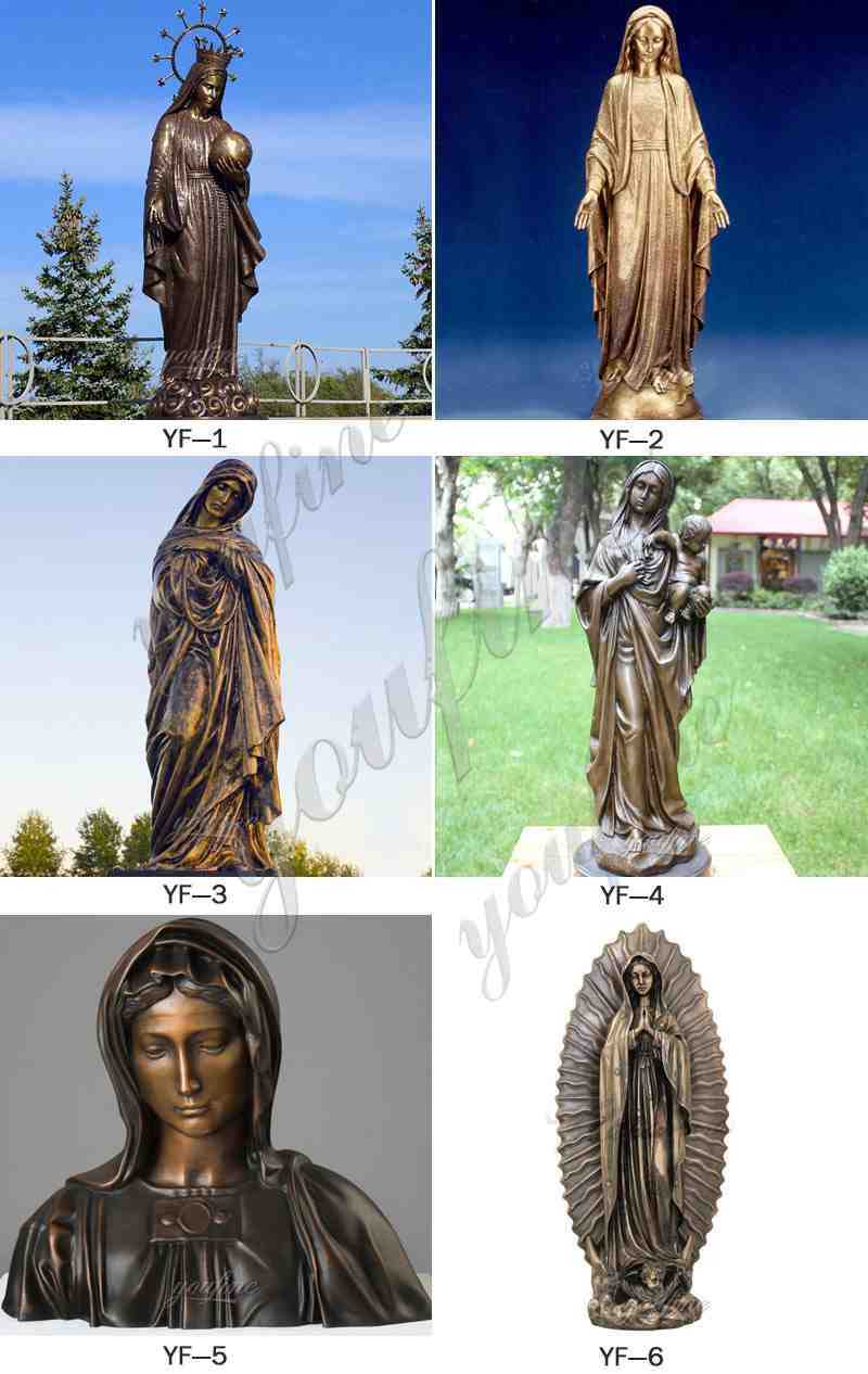 Bronze Our Lady of Guadalupe Sculpture