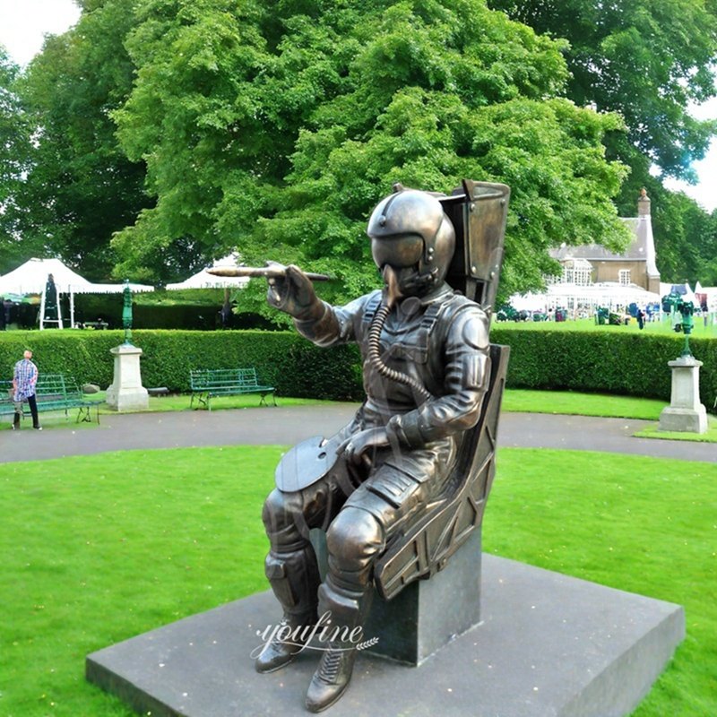 Bronze Spaceman Sculpture
