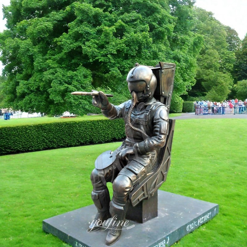 Bronze Spaceman Statue