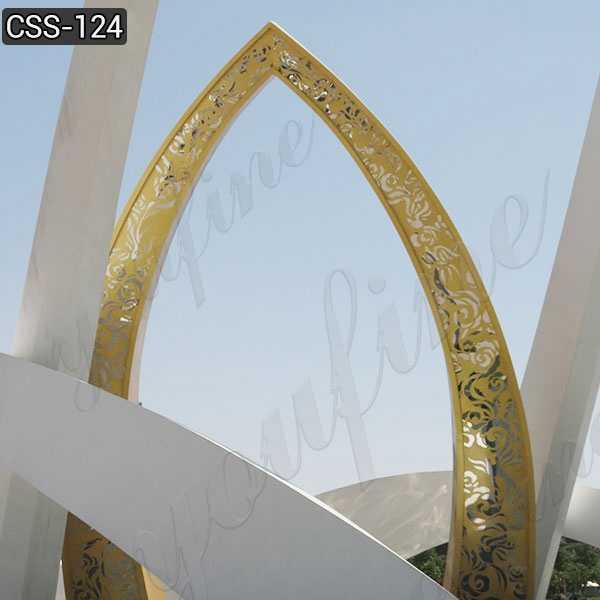 Contemporary Large Stainless Steel Garden Sculpture Project