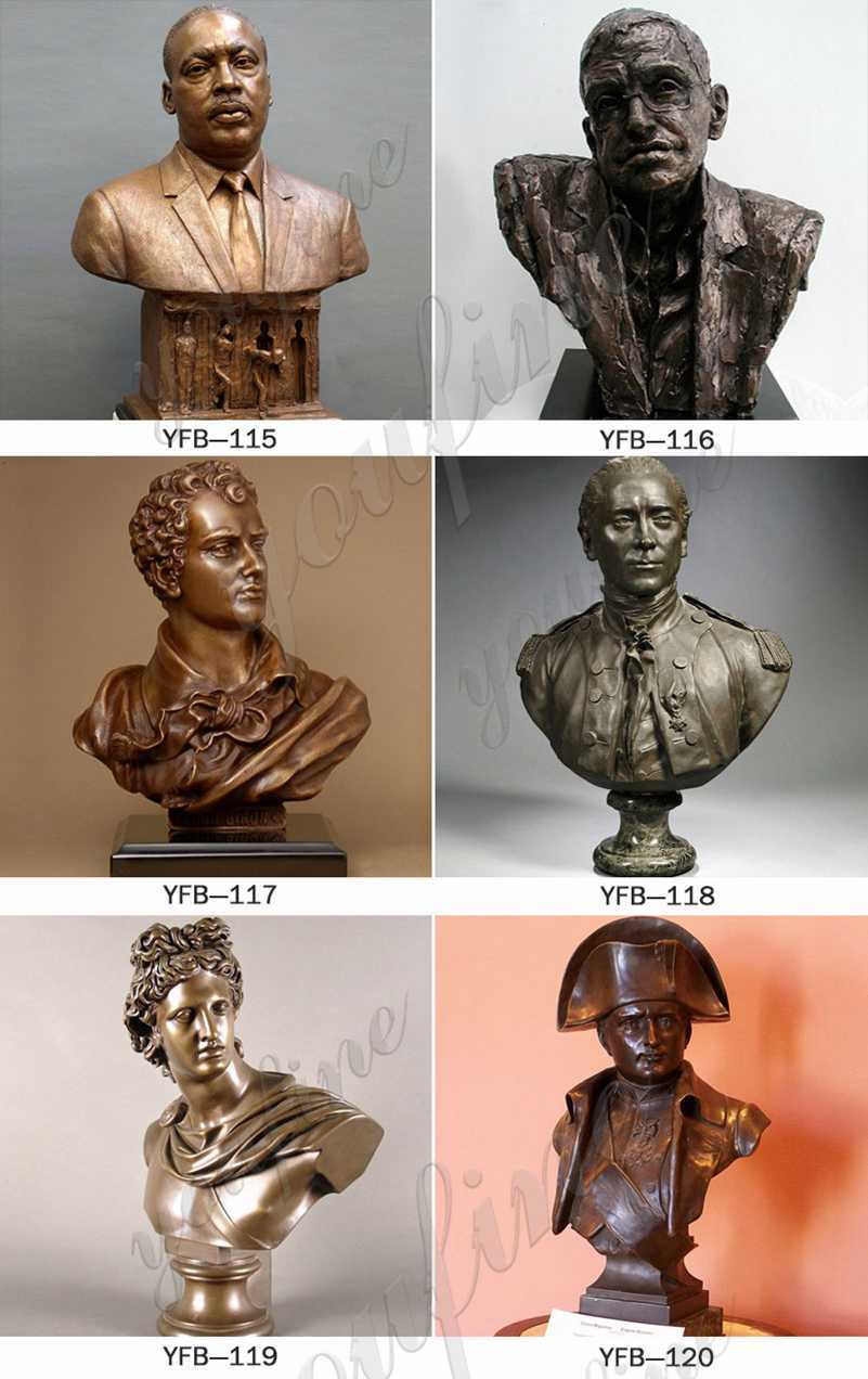 Custom Bronze Bust Man Sculpture for Sale