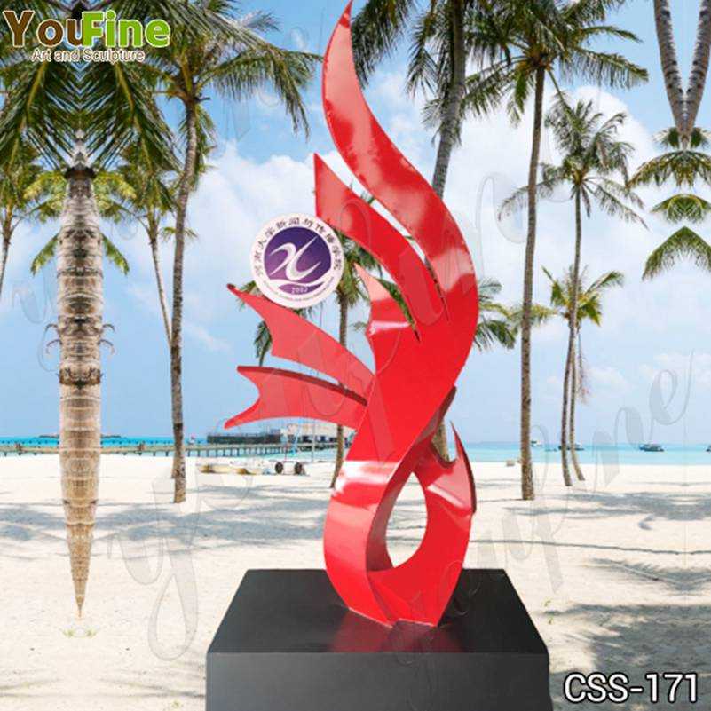 Custom Made Modern Abstract Stainless Steel Sculpture for School Decor CSS-171