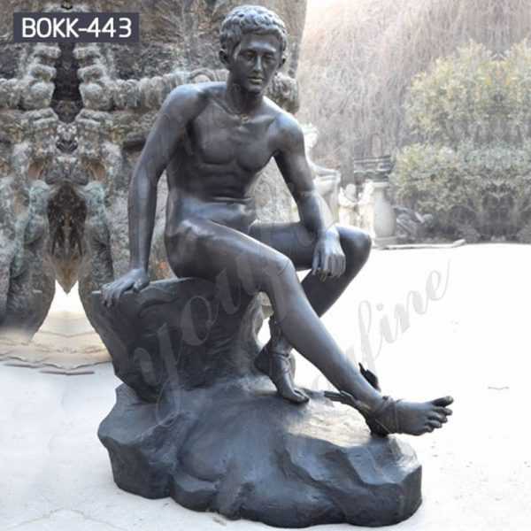 Custom Made Roman Hermes Resting Bronze Statue for Sale