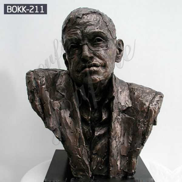 Custom Made Stephen Hawking Bronze Bust Sculpture for Home Decor