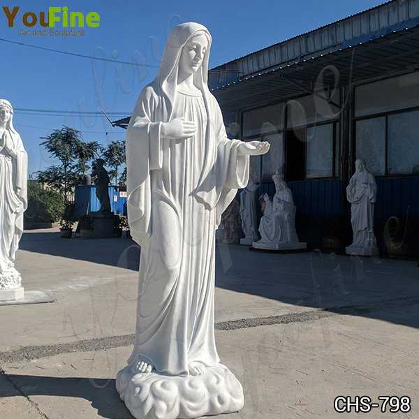 Factory Supply Life Size Virgin Mary Marble Statue for Garden Decor