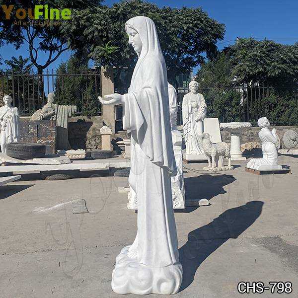 Factory Supply Life Size Virgin Mary Marble Statue