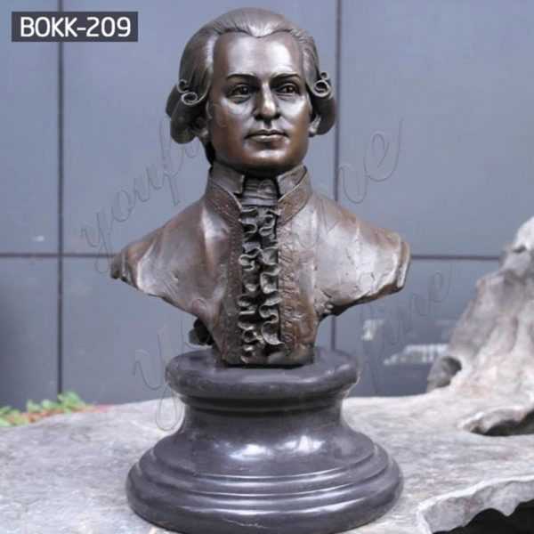 Famous Custom Bronze Mozart Bust Statue from Factory Supply