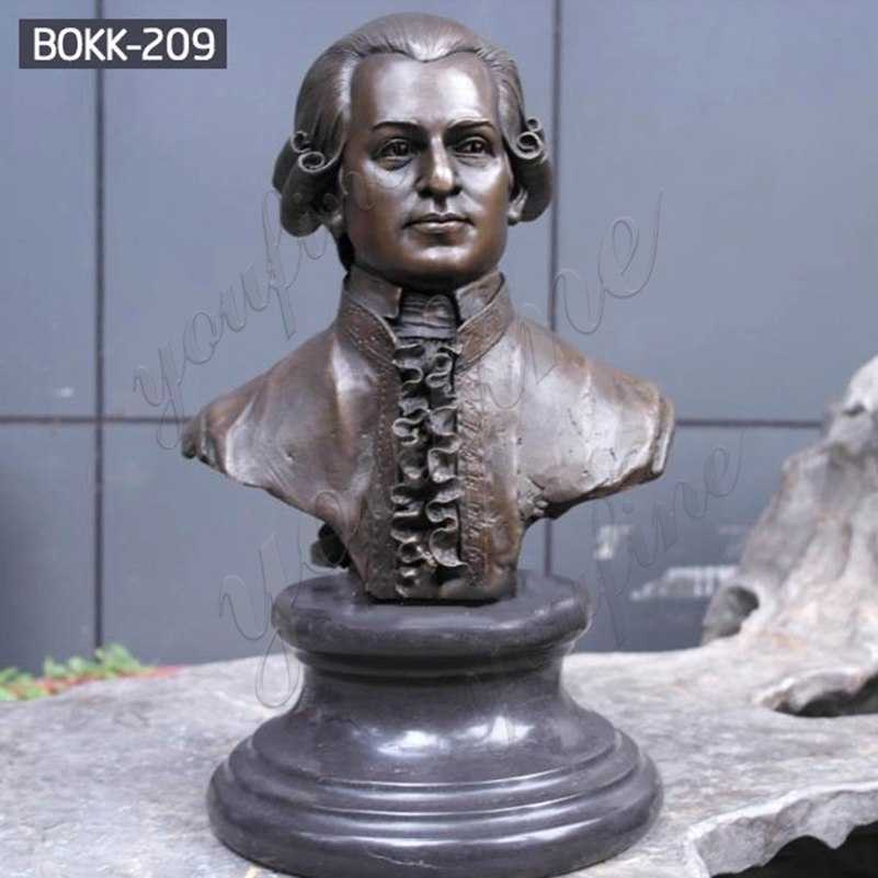 Famous Custom Bronze Mozart Bust Statue from Factory Supply BOKK-209