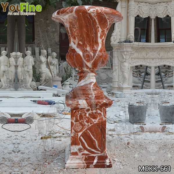 Large Size Garden Marble Flower Pots Outdoor Decoration planter for Sale MOKK-661