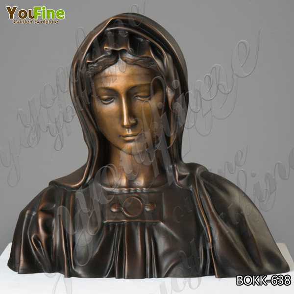 Hand Carved Catholic Antique Bronze Virgin Mary Statue for Garden Decor for Sale BOKK-638