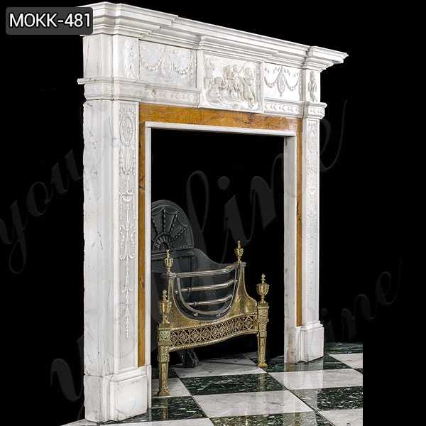 Hand Carved White Marble Georgian Fireplace Mantel Suppliers