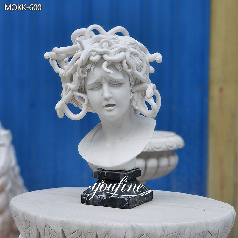 marble medusa head bust