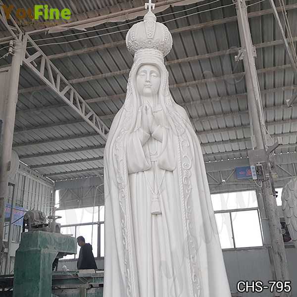 High Quality Our Lady of Fatima with Crown Marble Statue Suppliers