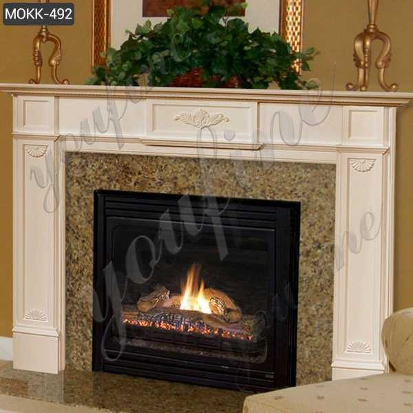 Hot Sale WhiteMarble Fireplace Minimalist Design Garden Decoration MOKK-492