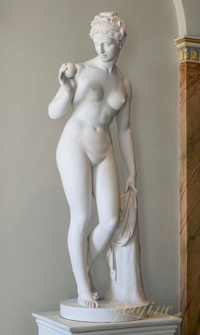 Life Size Famous art nude woman statue Venus with apple for sale MOKK-204