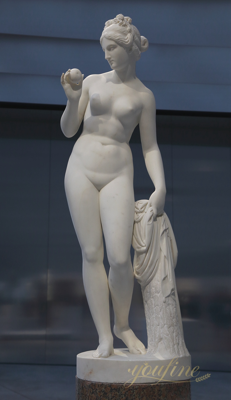 Life Size Famous art nude woman statue Venus with apple for sale MOKK-204