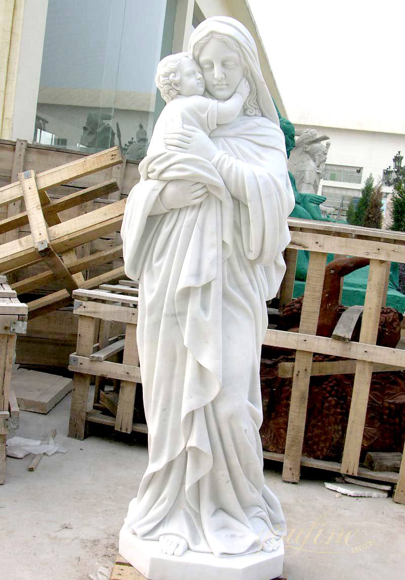 Life Size Marble Catholic Statue of Madonna and Child for Garden CHS-731