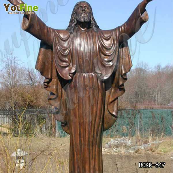 Life Size Religious Antique Bronze Christ Jesus Statues in Prayer for Sale BOKK-647