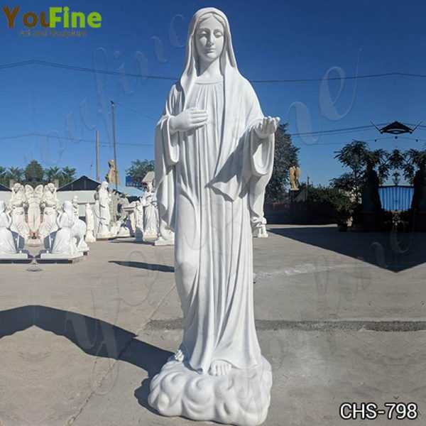 Factory Supply Life Size Virgin Mary Marble Statue for Garden Decor CHS-798