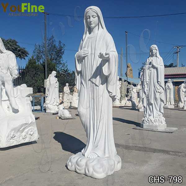 Life Size Virgin Mary Marble Statues for Garden Decor