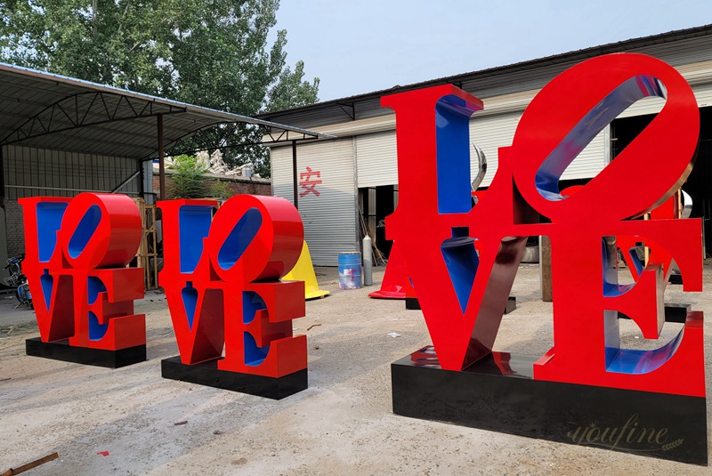 Love Statue Replica Stainless Steel Love Sculpture 