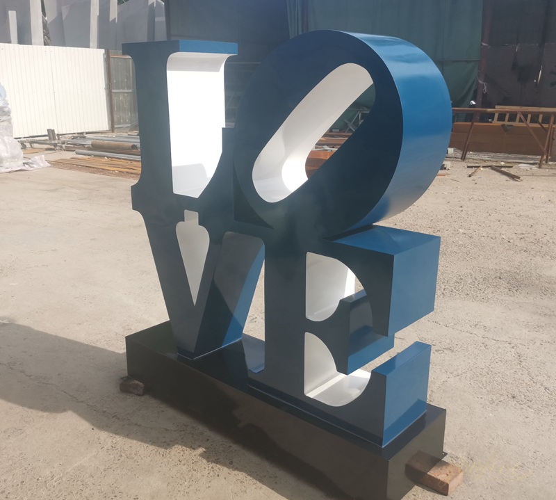 Philadelphia Love Statue Replica Stainless Steel Love Sculpture for Sale Outdoor Modern Metal