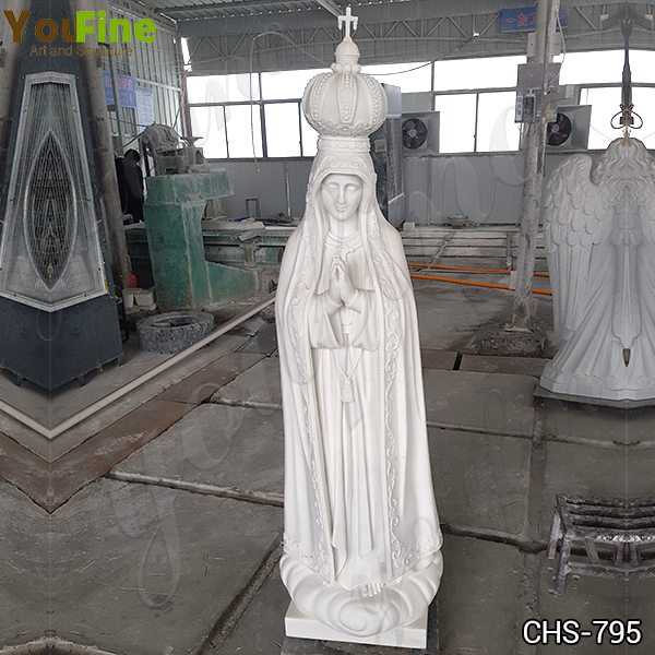 High Quality Our Lady of Fatima with Crown Marble Statue Suppliers CHS-795