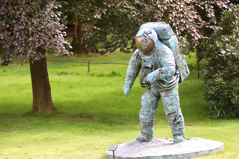 Outdoor Bronze Spaceman Sculpture
