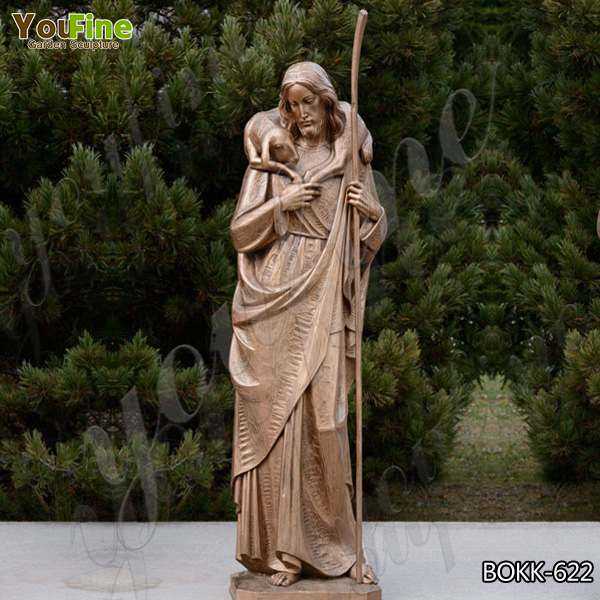 Outdoor Catholic Jesus The Good Shepherd Garden Statues for Sale BOKK-622